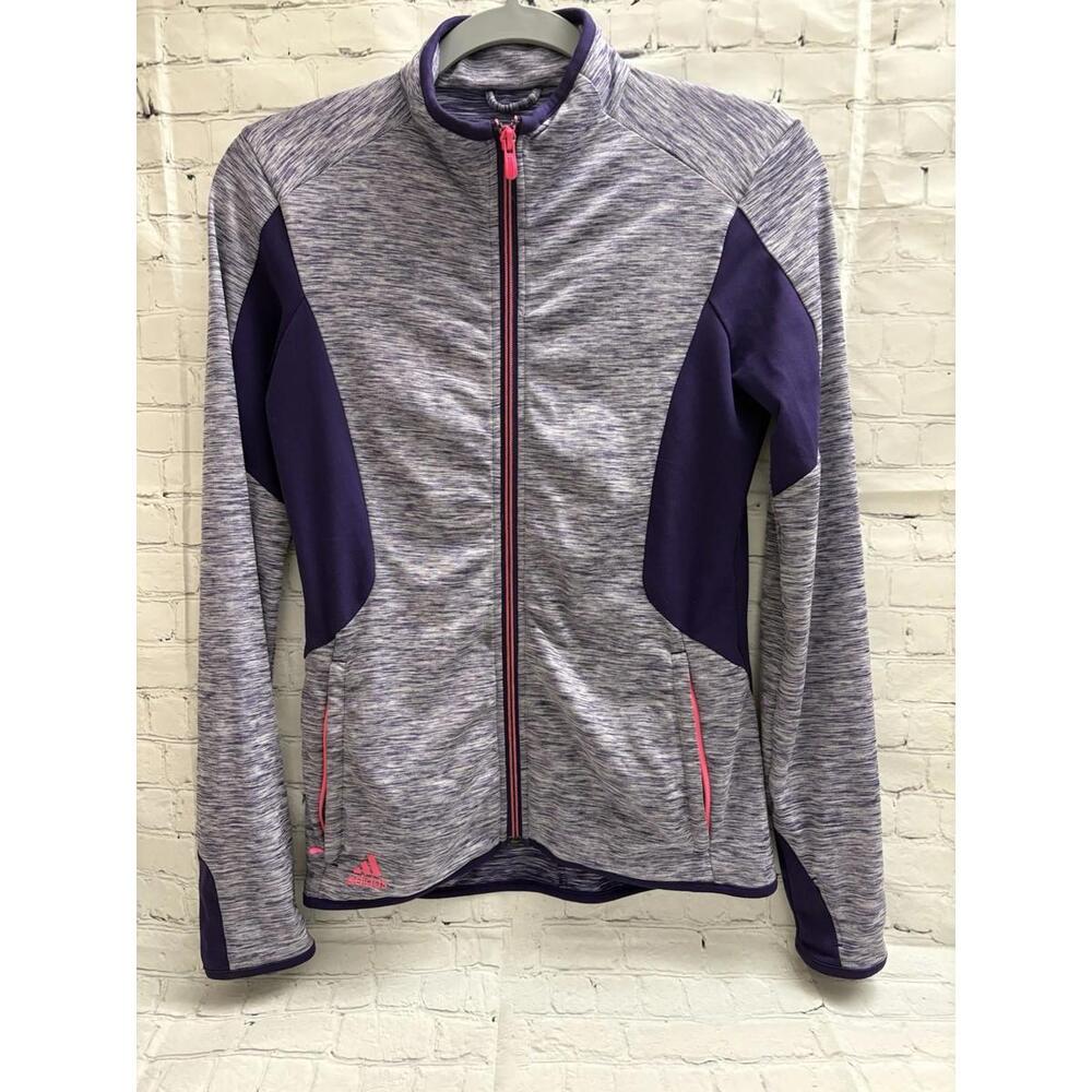 Adidas Pure Motion Golf  Long Sleeve Zip Top Women Purple XS